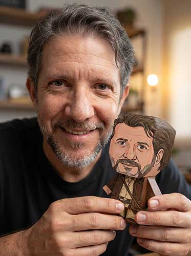Persona con su PaperTok personalizado